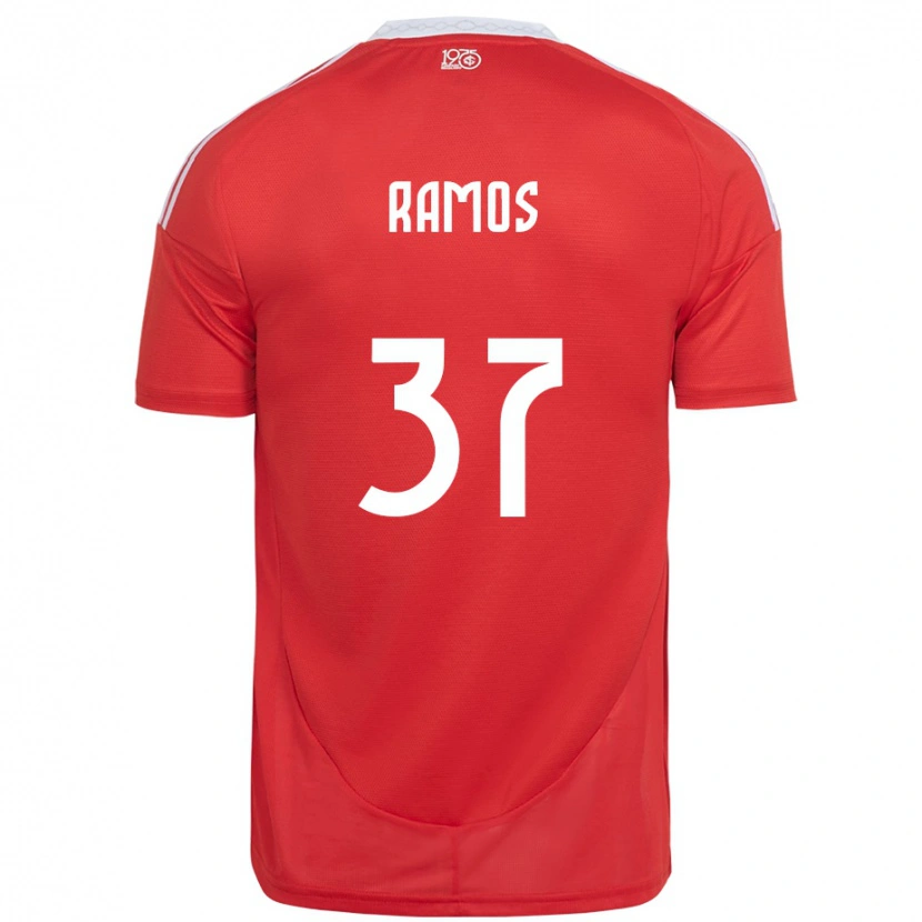 Danxen Kvinnor Lucas Ramos #37 Röd Vit Hemmatröja Matchtröjor 2025/26 Tröjor T-Tröja