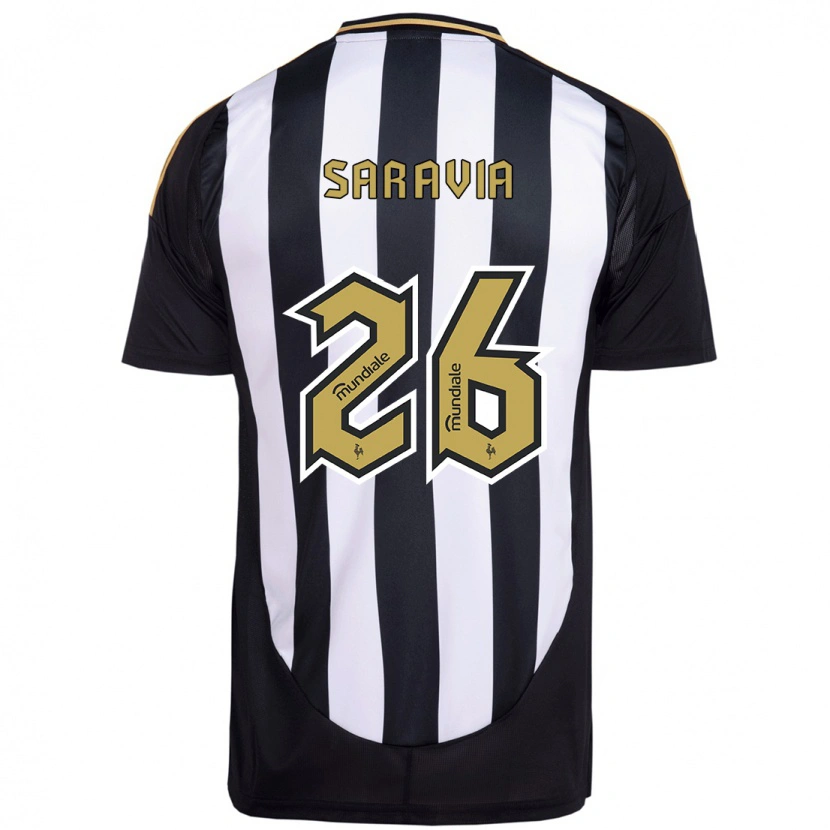 Danxen Kvinnor Renzo Saravia #26 Vit Svart Hemmatröja Matchtröjor 2025/26 Tröjor T-Tröja