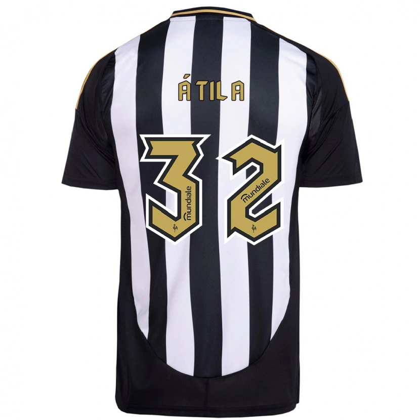 Danxen Kvinnor Gabriel Átila #32 Vit Svart Hemmatröja Matchtröjor 2025/26 Tröjor T-Tröja