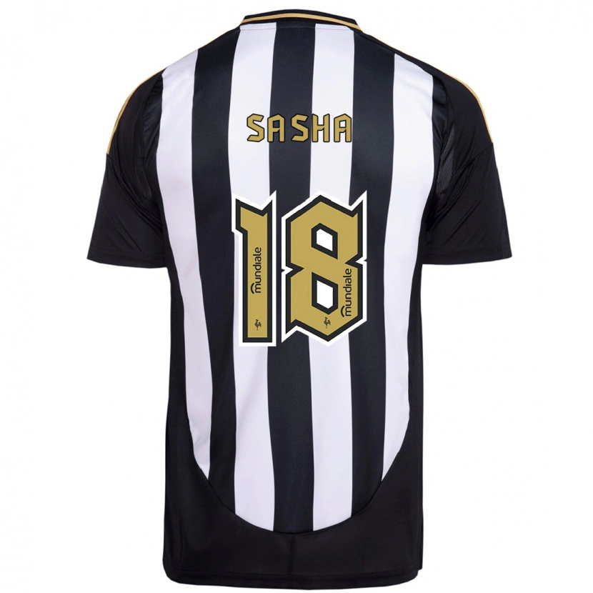 Danxen Kvinnor Eduardo Sasha #18 Vit Svart Hemmatröja Matchtröjor 2025/26 Tröjor T-Tröja