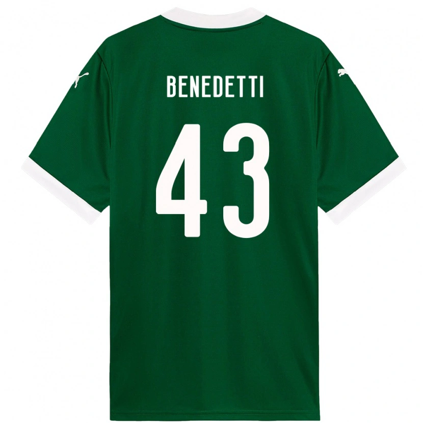 Danxen Kvinnor Luis Benedetti #43 Grön Vit Hemmatröja Matchtröjor 2025/26 Tröjor T-Tröja
