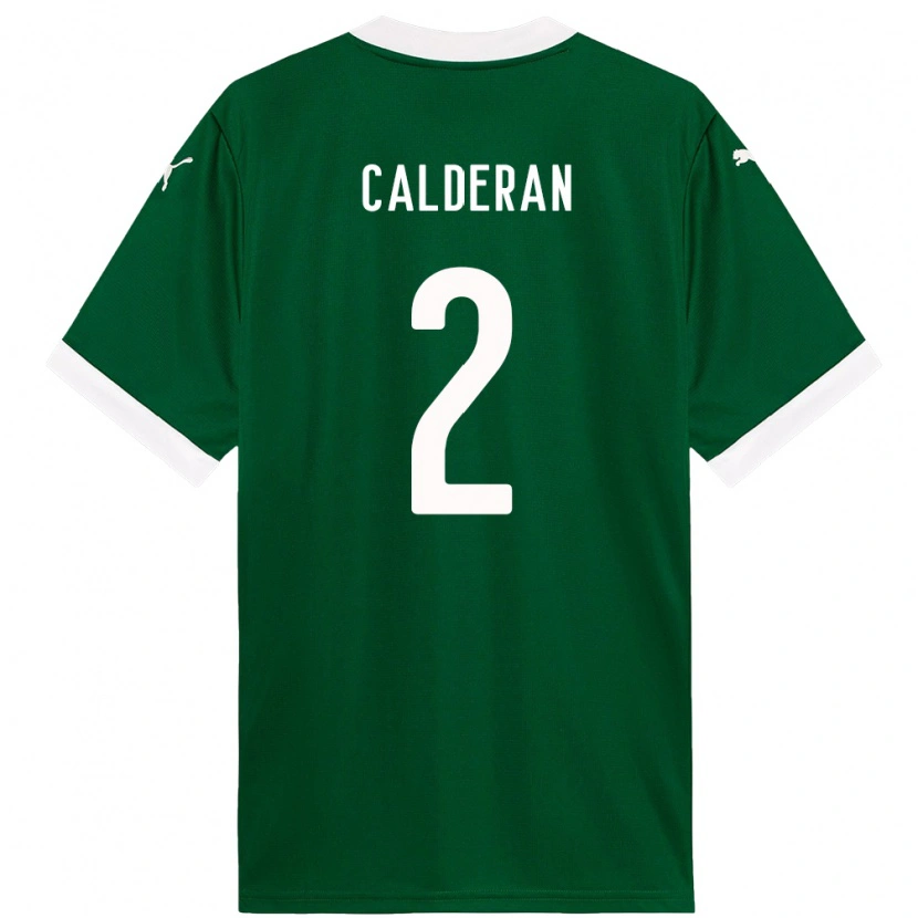 Danxen Kvinnor Bruna Calderan #2 Grön Vit Hemmatröja Matchtröjor 2025/26 Tröjor T-Tröja