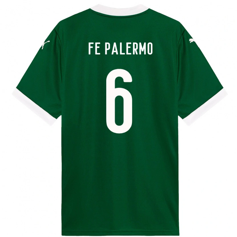 Danxen Kvinnor Fe Palermo #6 Grön Vit Hemmatröja Matchtröjor 2025/26 Tröjor T-Tröja