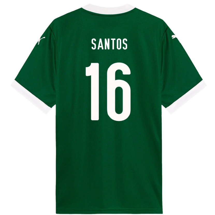 Danxen Kvinnor Gaby Santos #16 Grön Vit Hemmatröja Matchtröjor 2025/26 Tröjor T-Tröja