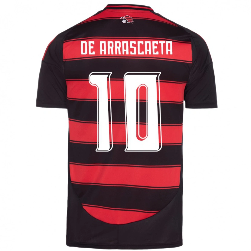Danxen Kvinnor Giorgian De Arrascaeta #10 Röd Svart Hemmatröja Matchtröjor 2025/26 Tröjor T-Tröja