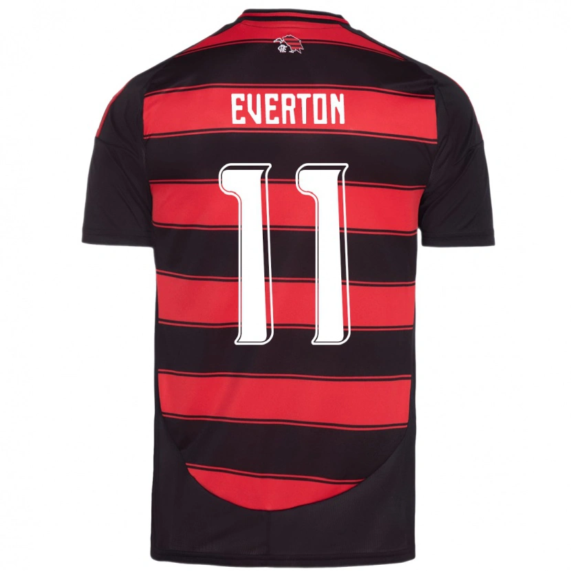Danxen Kvinnor Everton #11 Röd Svart Hemmatröja Matchtröjor 2025/26 Tröjor T-Tröja