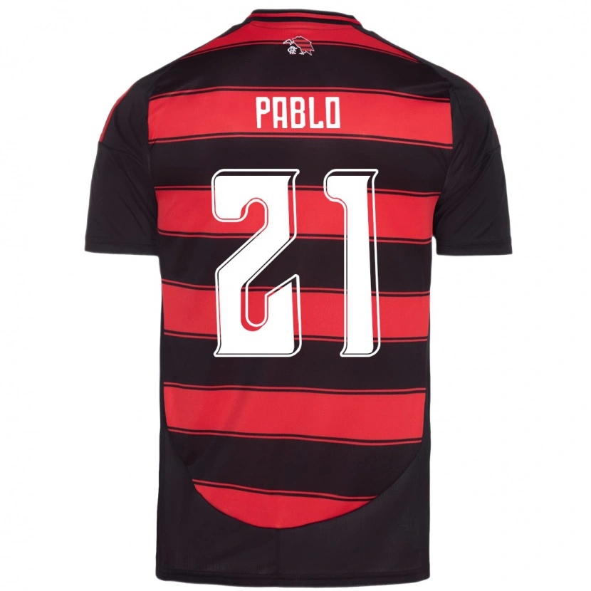 Danxen Kvinnor Pablo #21 Röd Svart Hemmatröja Matchtröjor 2025/26 Tröjor T-Tröja