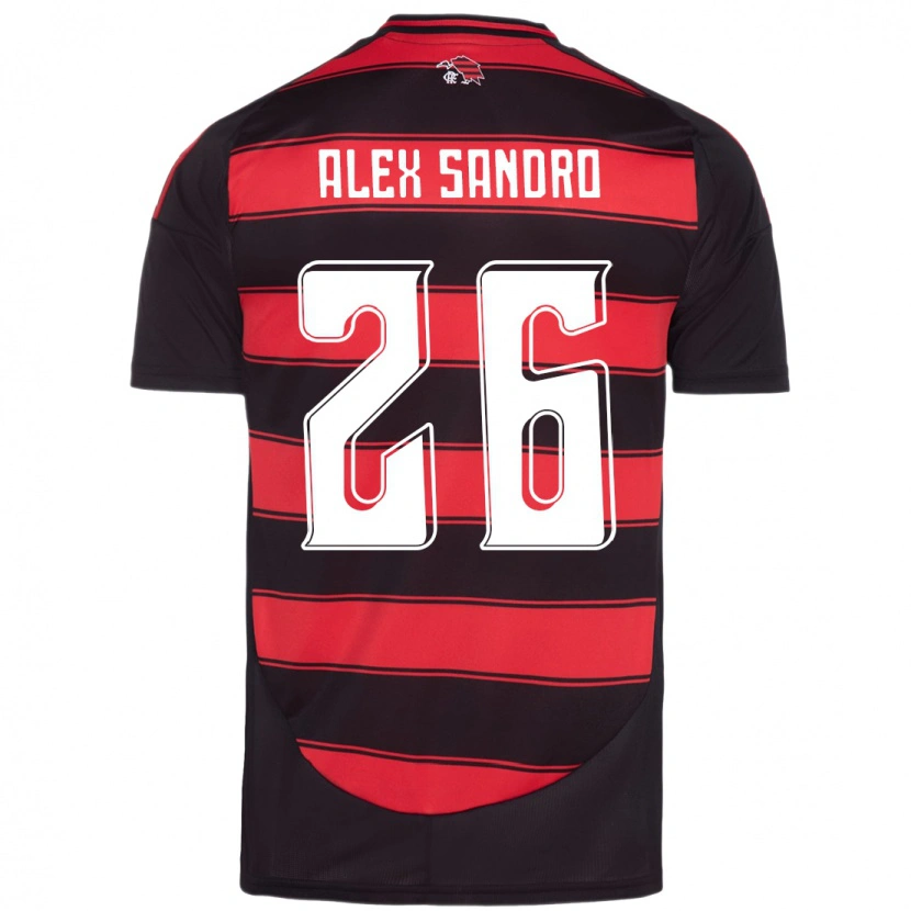 Danxen Kvinnor Alex Sandro #26 Röd Svart Hemmatröja Matchtröjor 2025/26 Tröjor T-Tröja