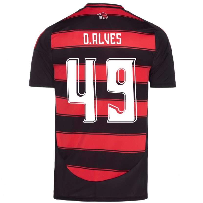Danxen Kvinnor Dyogo Alves #49 Röd Svart Hemmatröja Matchtröjor 2025/26 Tröjor T-Tröja