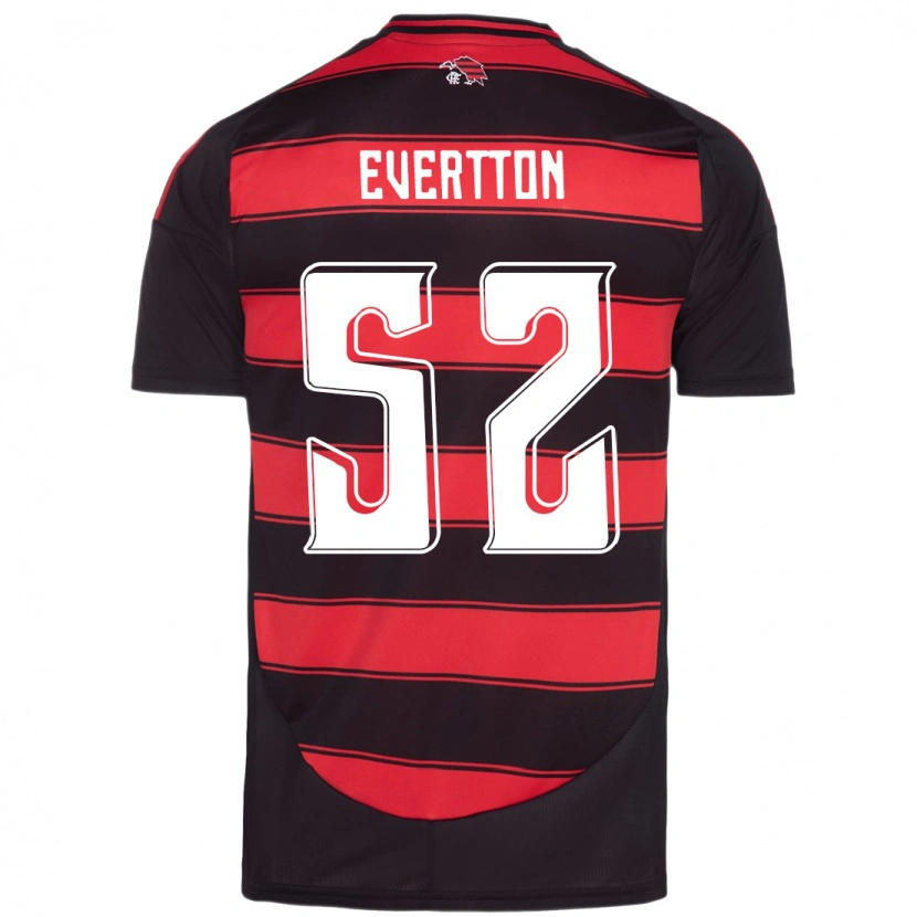 Danxen Kvinnor Evertton Araújo #52 Röd Svart Hemmatröja Matchtröjor 2025/26 Tröjor T-Tröja