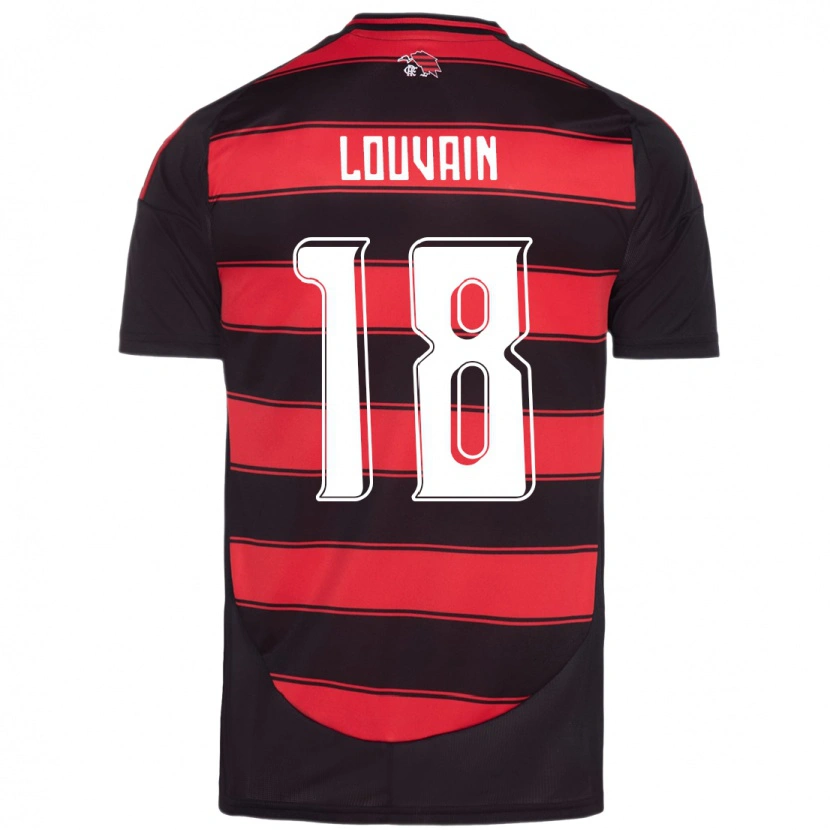 Danxen Kvinnor Gaby Louvain #18 Röd Svart Hemmatröja Matchtröjor 2025/26 Tröjor T-Tröja