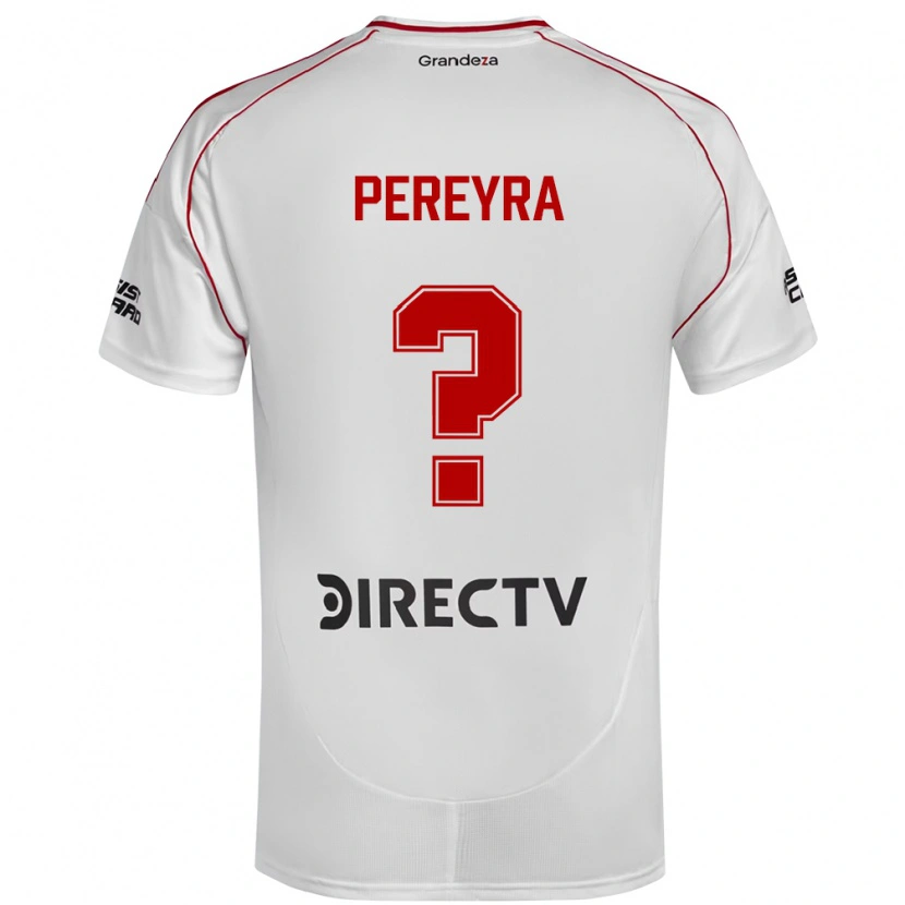 Danxen Kvinnor Lautaro Pereyra #0 Vit Röd Hemmatröja Matchtröjor 2025/26 Tröjor T-Tröja