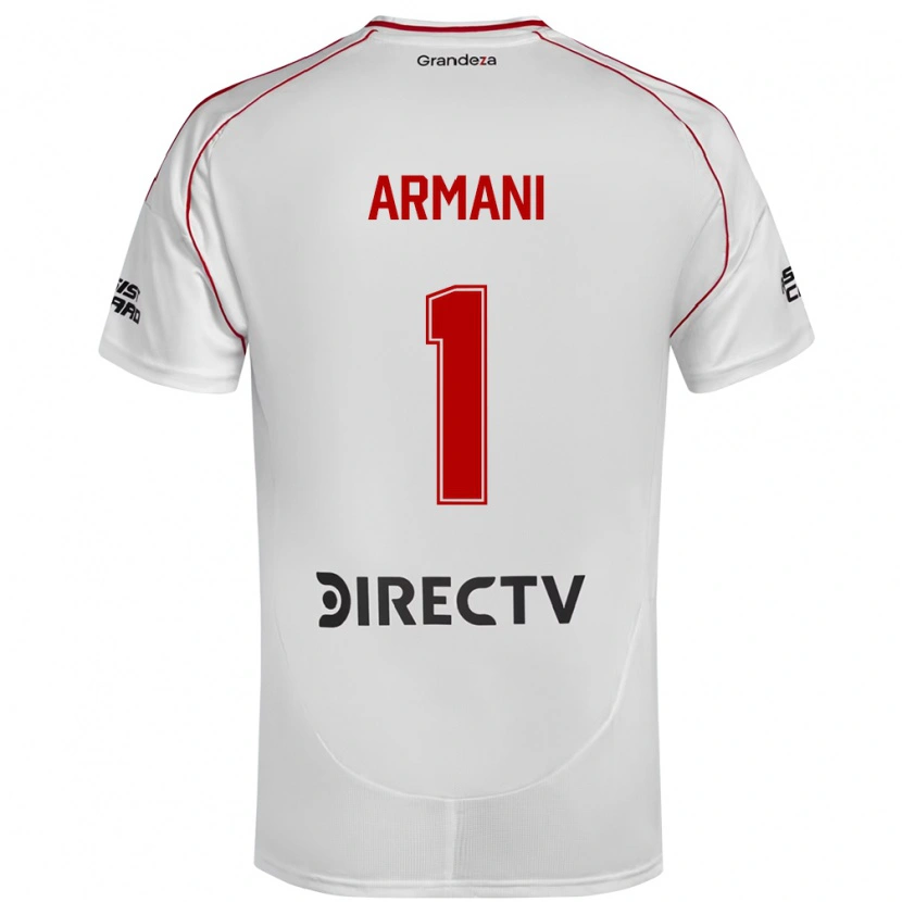 Danxen Kvinnor Franco Armani #1 Vit Röd Hemmatröja Matchtröjor 2025/26 Tröjor T-Tröja
