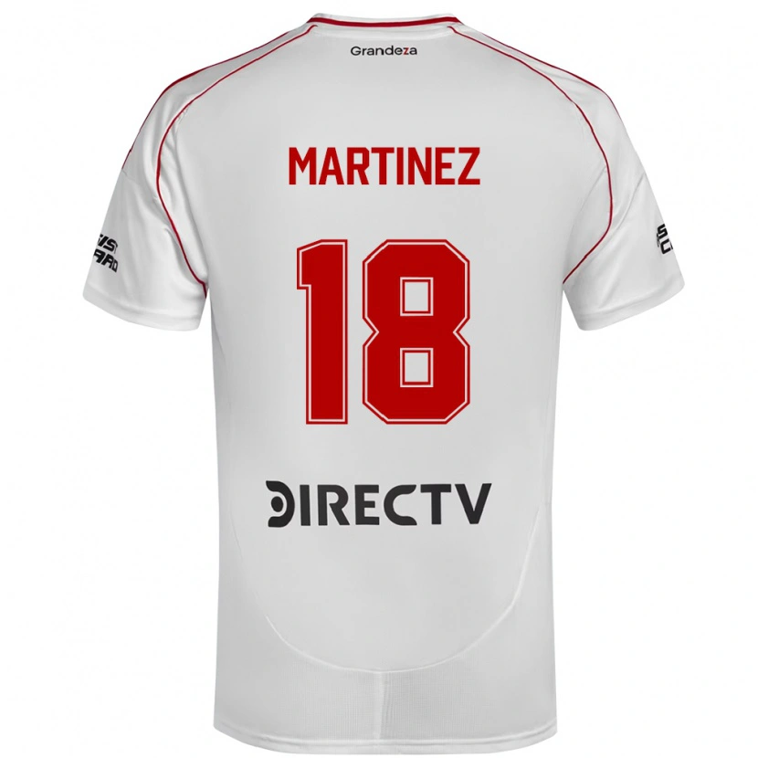 Danxen Kvinnor Gonzalo Martínez #18 Vit Röd Hemmatröja Matchtröjor 2025/26 Tröjor T-Tröja