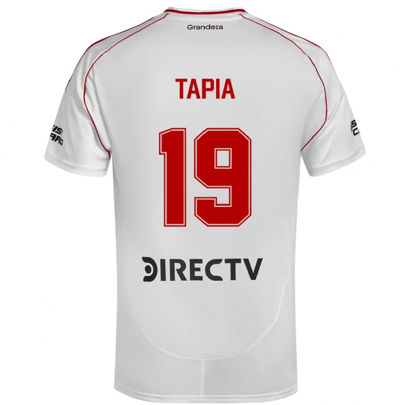 Danxen Kvinnor Gonzalo Tapia #19 Vit Röd Hemmatröja Matchtröjor 2025/26 Tröjor T-Tröja