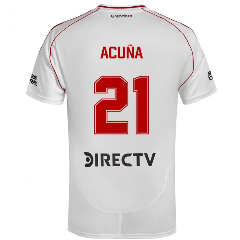 Danxen Kvinnor Marcos Acuña #21 Vit Röd Hemmatröja Matchtröjor 2025/26 Tröjor T-Tröja
