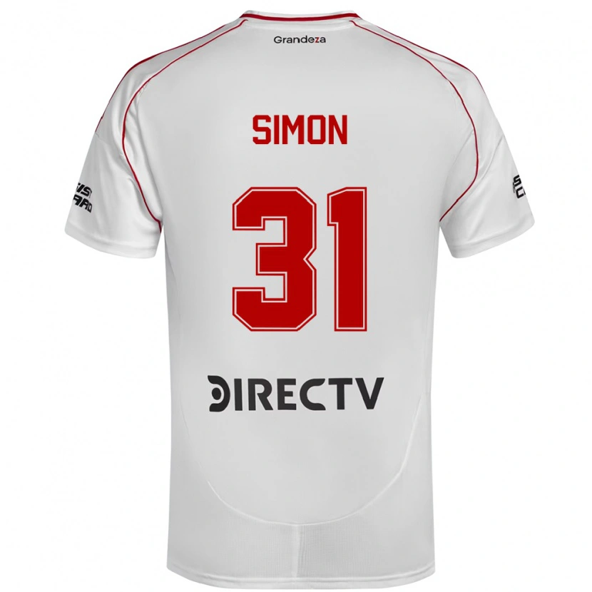 Danxen Kvinnor Santiago Simón #31 Vit Röd Hemmatröja Matchtröjor 2025/26 Tröjor T-Tröja