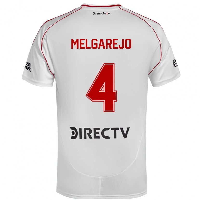 Danxen Kvinnor Stephanie Melgarejo #4 Vit Röd Hemmatröja Matchtröjor 2025/26 Tröjor T-Tröja