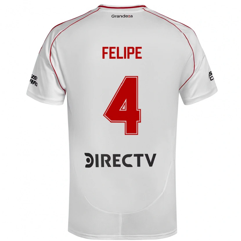 Danxen Kvinnor Carina Felipe Silva #4 Vit Röd Hemmatröja Matchtröjor 2025/26 Tröjor T-Tröja