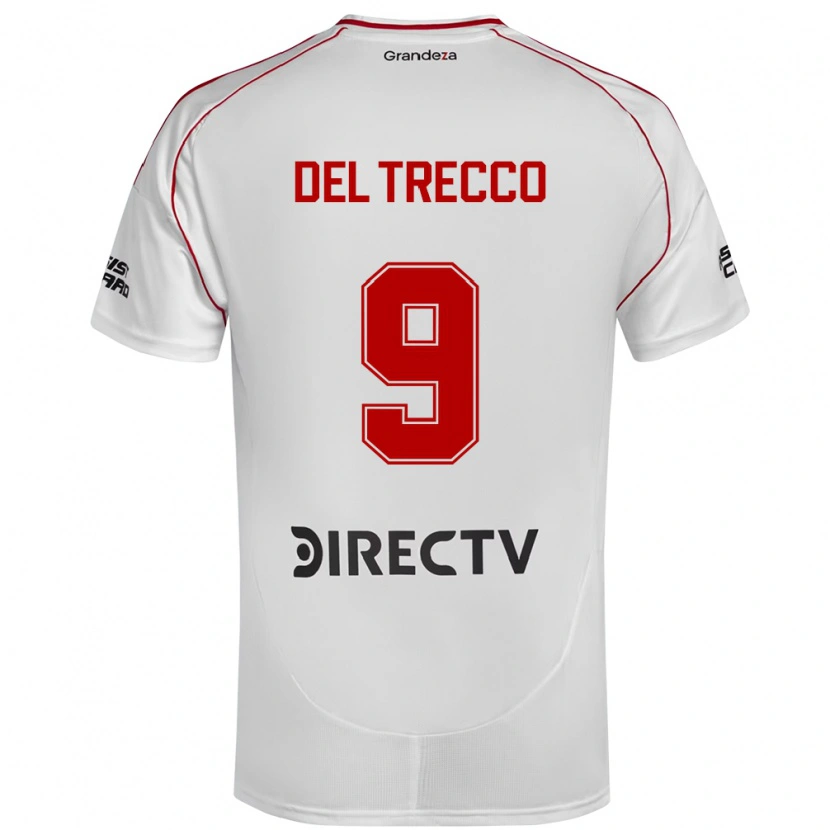 Danxen Kvinnor Martina Del Trecco #9 Vit Röd Hemmatröja Matchtröjor 2025/26 Tröjor T-Tröja