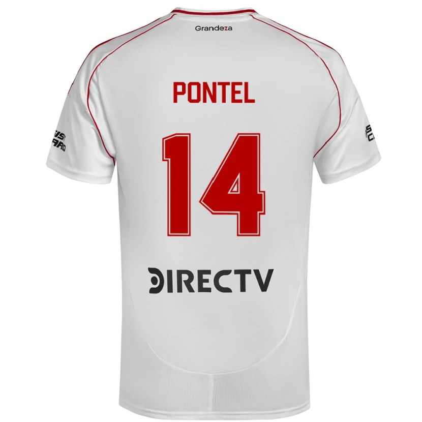Danxen Kvinnor Daniela Pontel #14 Vit Röd Hemmatröja Matchtröjor 2025/26 Tröjor T-Tröja