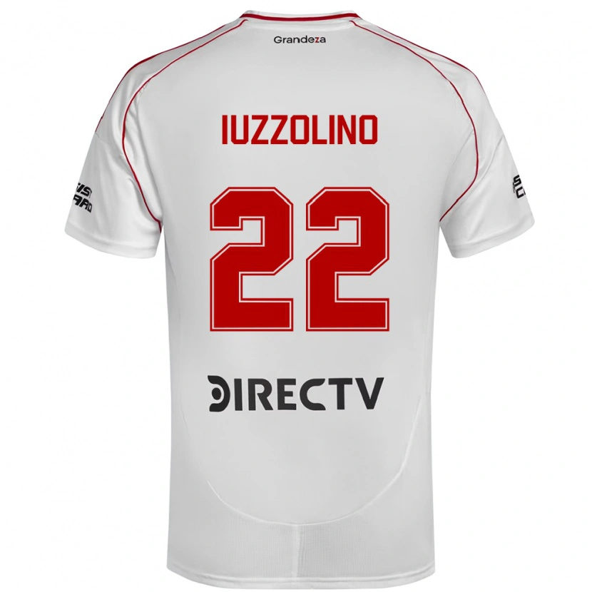 Danxen Kvinnor Rocío Iuzzolino #22 Vit Röd Hemmatröja Matchtröjor 2025/26 Tröjor T-Tröja