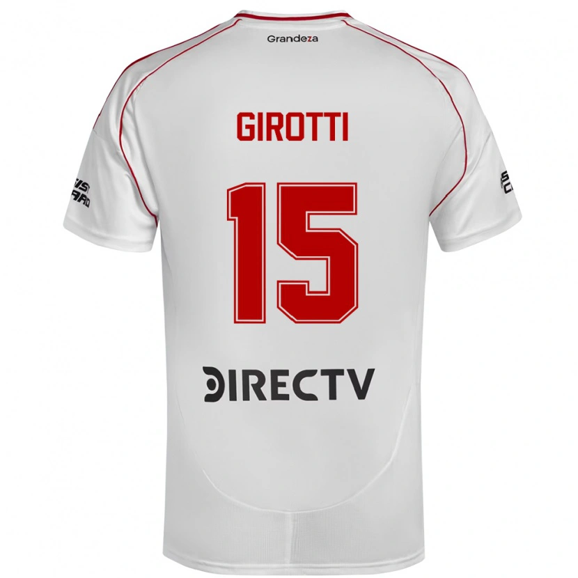 Danxen Kvinnor Federico Girotti #15 Vit Röd Hemmatröja Matchtröjor 2025/26 Tröjor T-Tröja