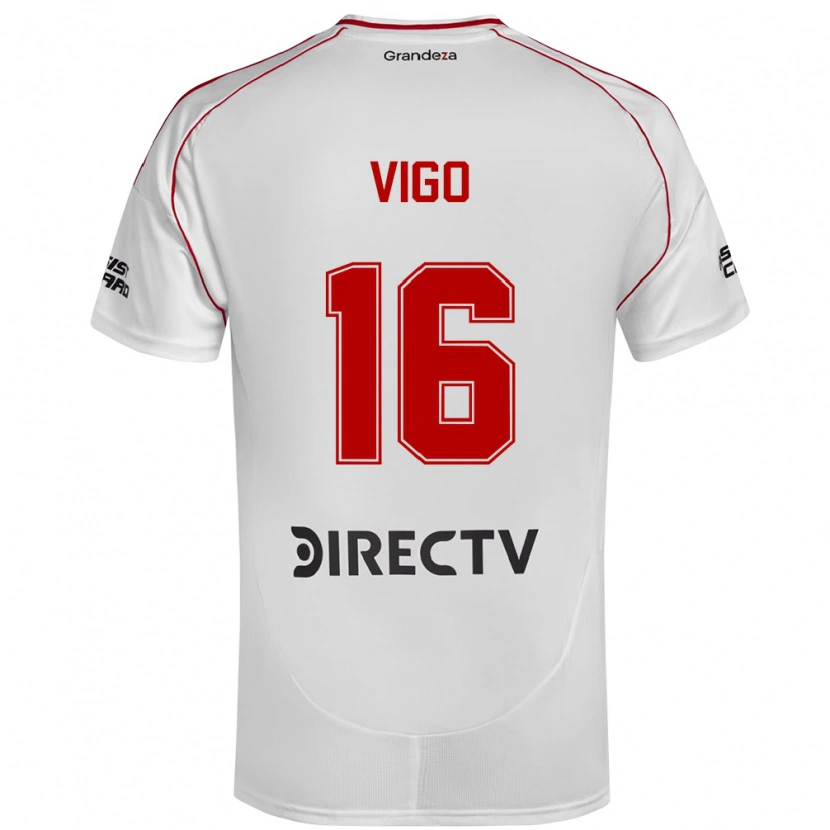 Danxen Kvinnor Alex Vigo #16 Vit Röd Hemmatröja Matchtröjor 2025/26 Tröjor T-Tröja