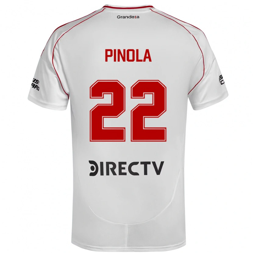 Danxen Kvinnor Javier Pinola #22 Vit Röd Hemmatröja Matchtröjor 2025/26 Tröjor T-Tröja