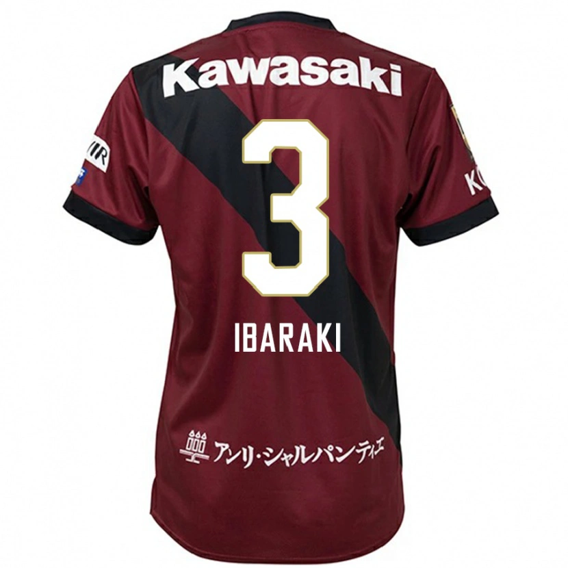 Danxen Kvinnor Riku Ibaraki #3 Vinröd Svart Hemmatröja Matchtröjor 2025/26 Tröjor T-Tröja