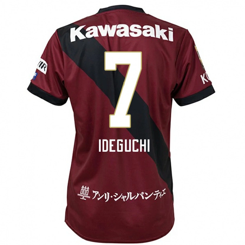 Danxen Kvinnor Yosuke Ideguchi #7 Vinröd Svart Hemmatröja Matchtröjor 2025/26 Tröjor T-Tröja