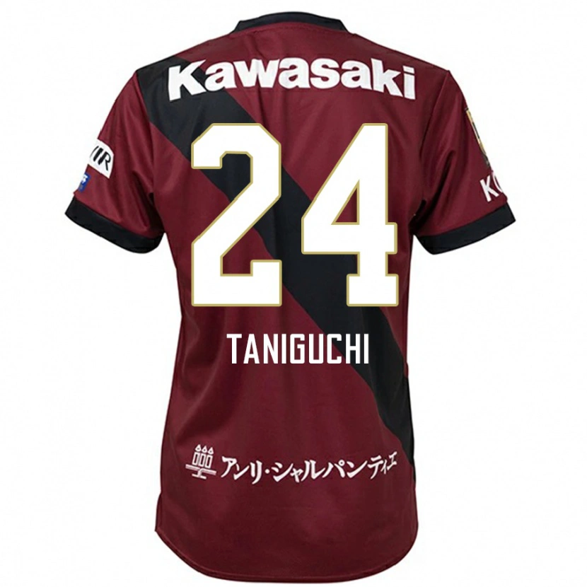 Danxen Kvinnor Hiroto Taniguchi #24 Vinröd Svart Hemmatröja Matchtröjor 2025/26 Tröjor T-Tröja