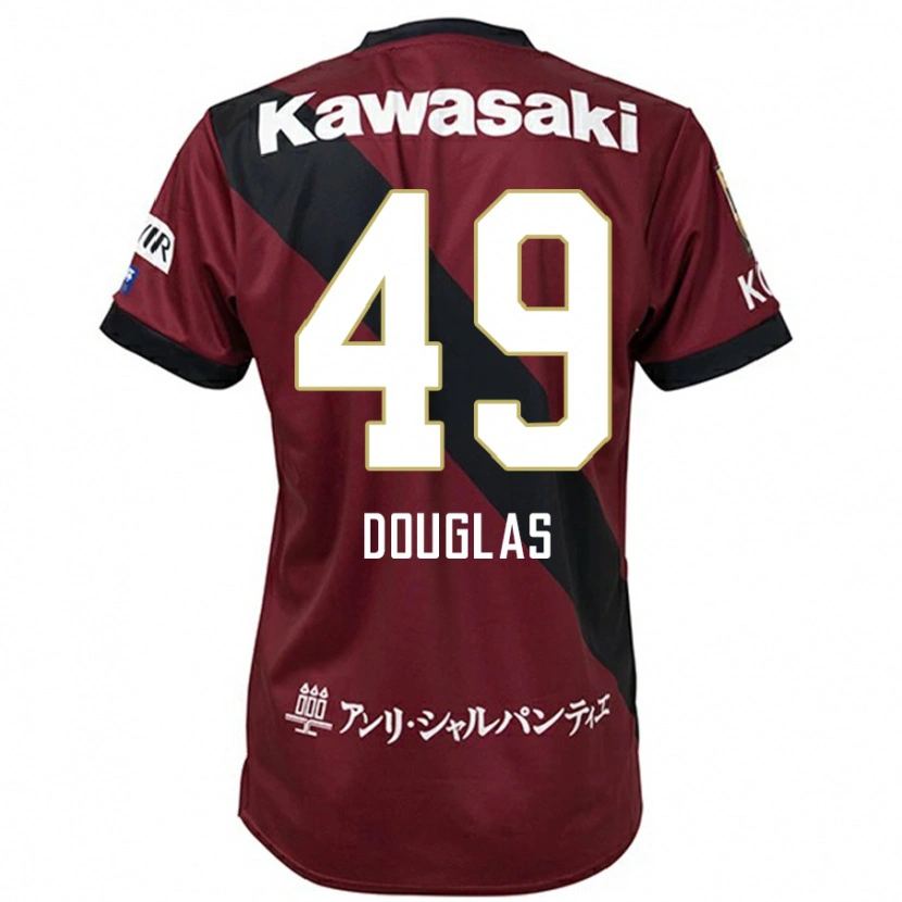 Danxen Kvinnor Douglas #49 Vinröd Svart Hemmatröja Matchtröjor 2025/26 Tröjor T-Tröja