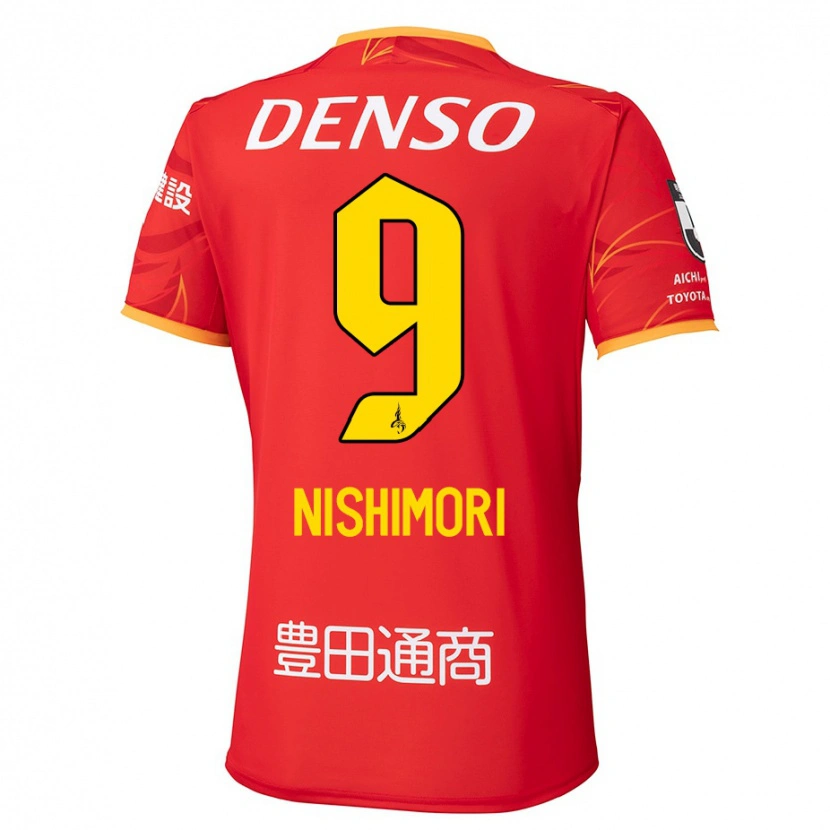 Danxen Kvinnor Naoto Nishimori #9 Röd Gul Hemmatröja Matchtröjor 2025/26 Tröjor T-Tröja