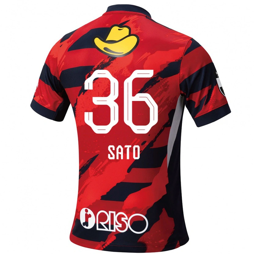 Danxen Kvinnor Mihiro Sato #36 Röd Svart Hemmatröja Matchtröjor 2025/26 Tröjor T-Tröja