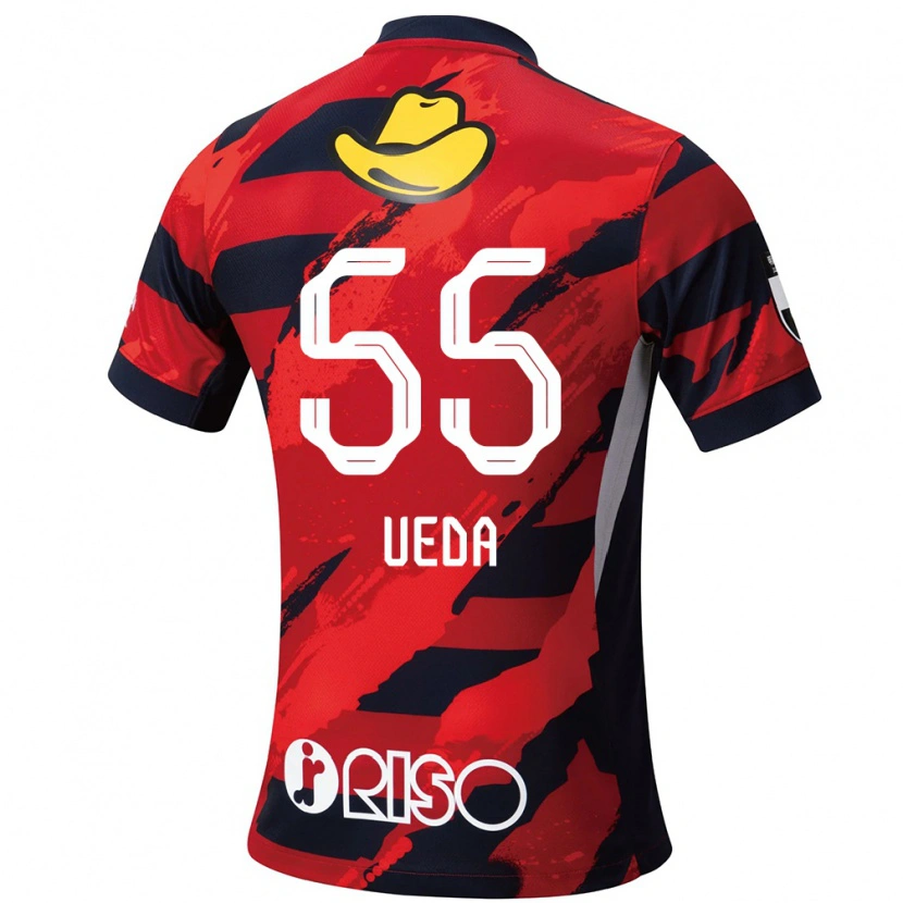 Danxen Kvinnor Naomichi Ueda #55 Röd Svart Hemmatröja Matchtröjor 2025/26 Tröjor T-Tröja