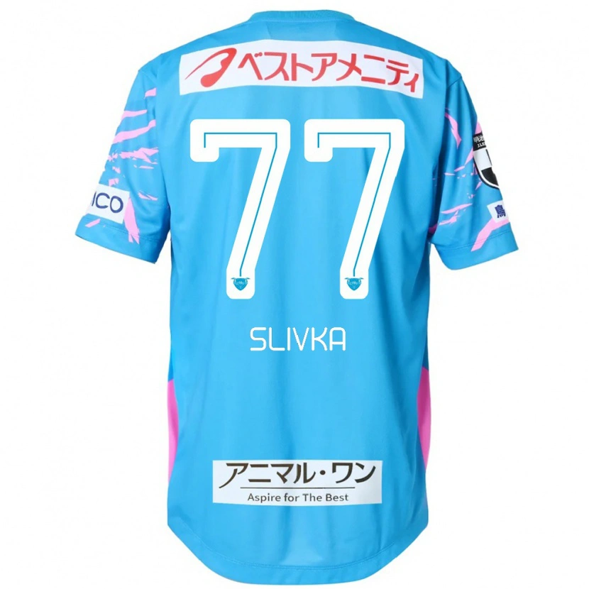 Danxen Kvinnor Vykintas Slivka #77 Blå Rosa Hemmatröja Matchtröjor 2025/26 Tröjor T-Tröja