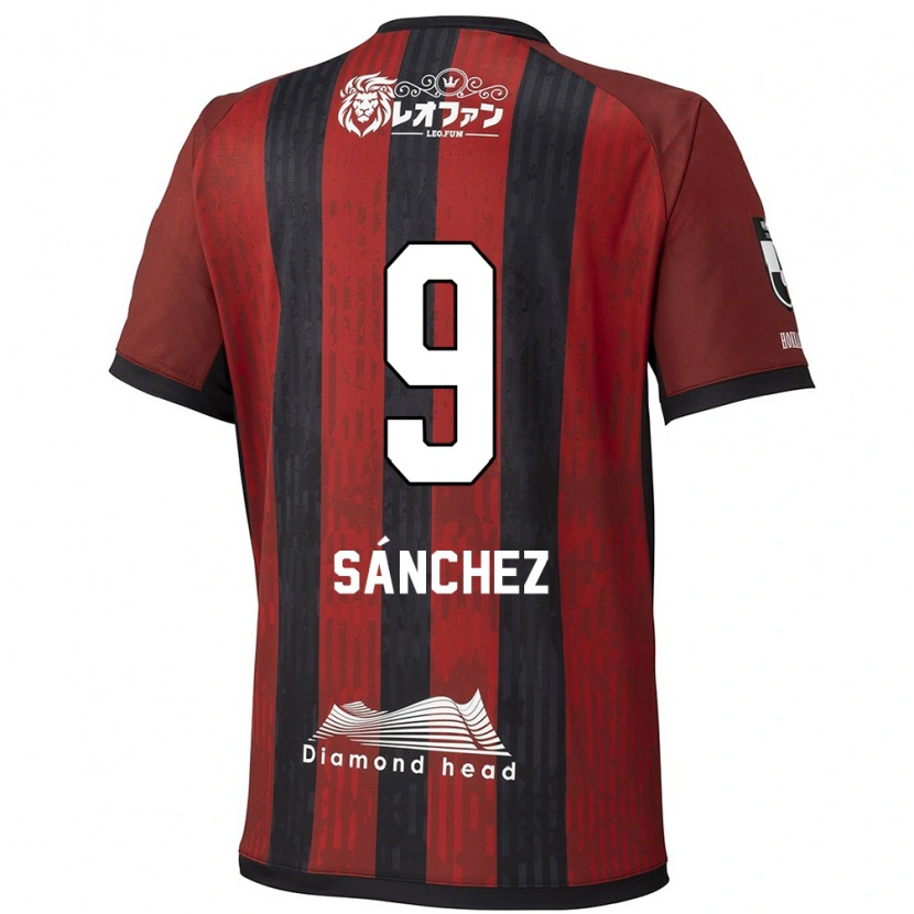 Danxen Kvinnor Jordi Sánchez #9 Röd Svart Hemmatröja Matchtröjor 2025/26 Tröjor T-Tröja