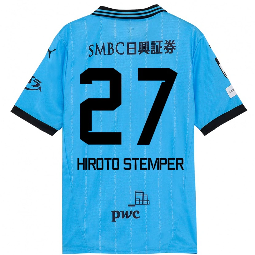 Danxen Kvinnor Luka Hiroto Stemper #27 Himmelsblå Svart Hemmatröja Matchtröjor 2025/26 Tröjor T-Tröja