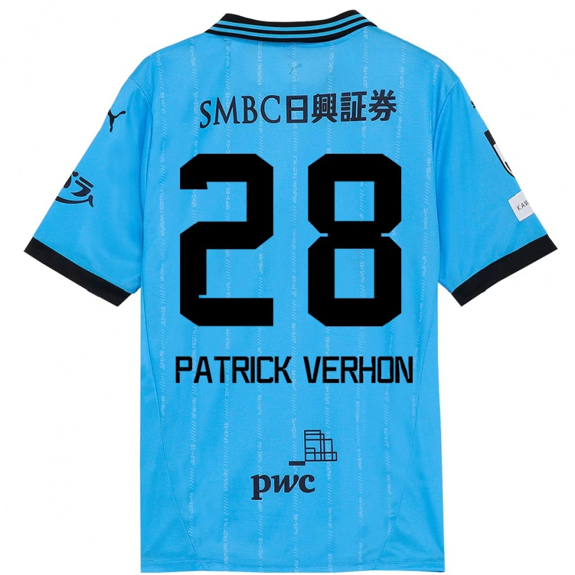 Danxen Kvinnor Patrick Verhon #28 Himmelsblå Svart Hemmatröja Matchtröjor 2025/26 Tröjor T-Tröja