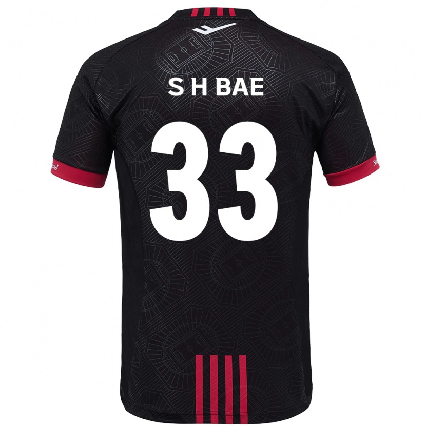 Danxen Kvinnor Hyun-Seo Bae #33 Svart Röd Hemmatröja Matchtröjor 2025/26 Tröjor T-Tröja