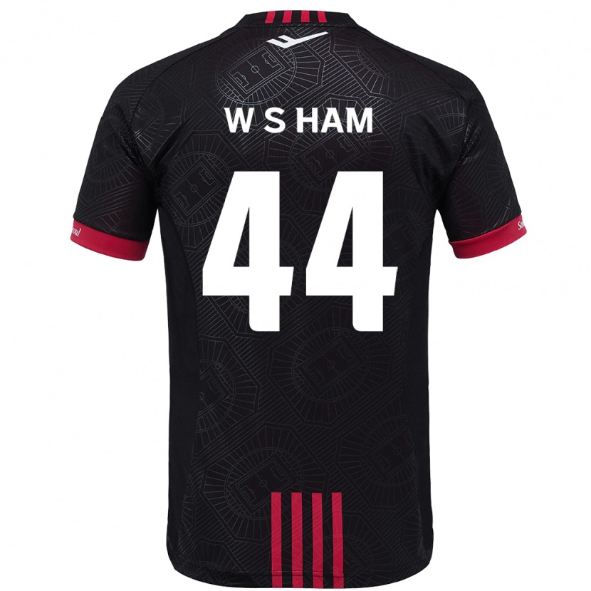 Danxen Kvinnor Sun-Woo Ham #44 Svart Röd Hemmatröja Matchtröjor 2025/26 Tröjor T-Tröja