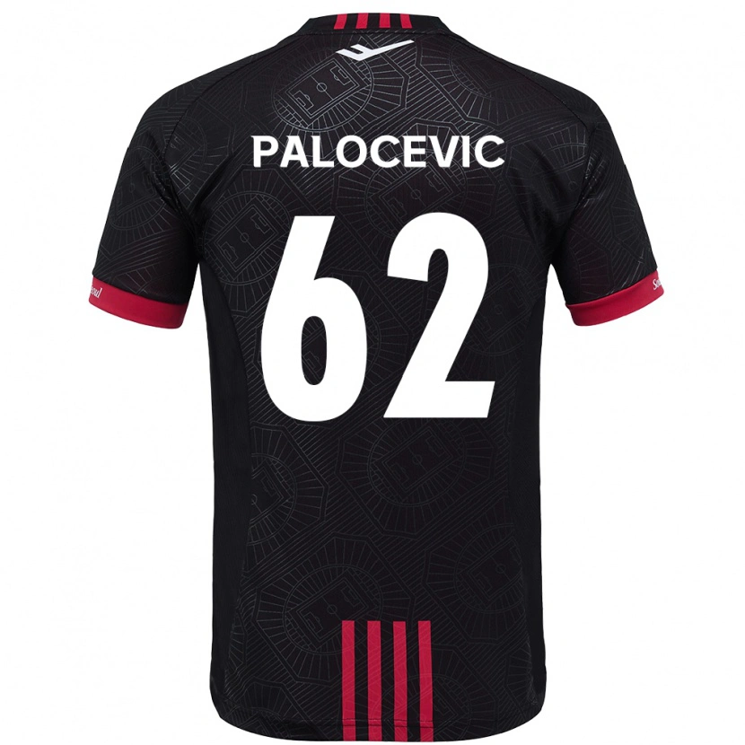 Danxen Kvinnor Aleksandar Palocevic #62 Svart Röd Hemmatröja Matchtröjor 2025/26 Tröjor T-Tröja