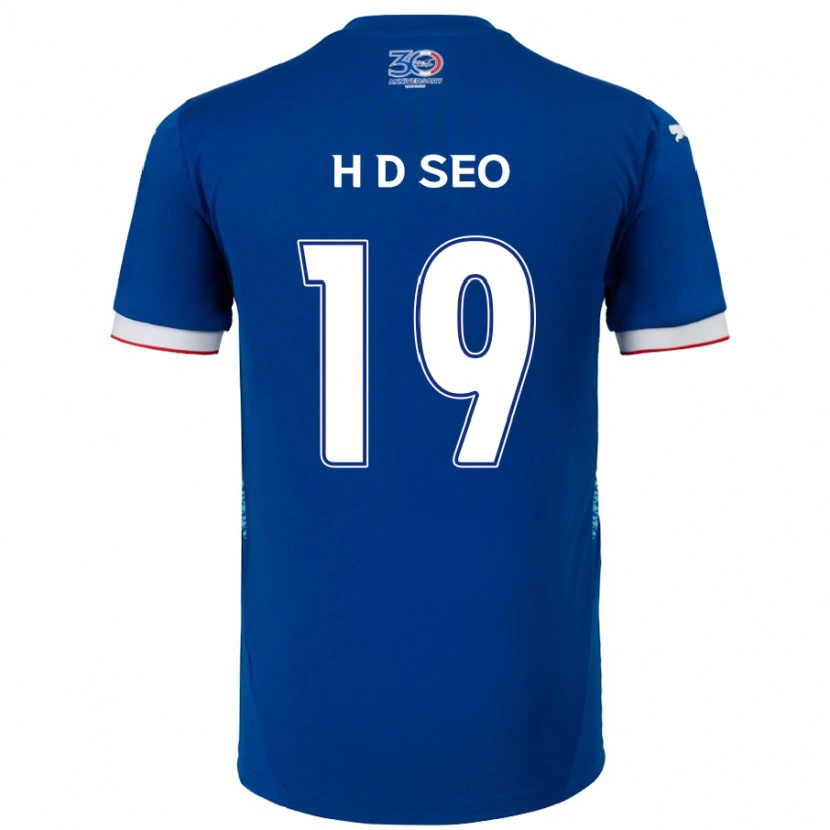 Danxen Kvinnor Dong-Han Seo #19 Kungsblå Vit Hemmatröja Matchtröjor 2025/26 Tröjor T-Tröja