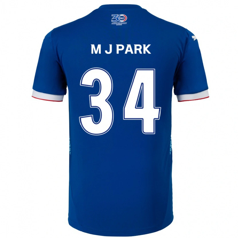 Danxen Kvinnor Ji-Min Park #34 Kungsblå Vit Hemmatröja Matchtröjor 2025/26 Tröjor T-Tröja