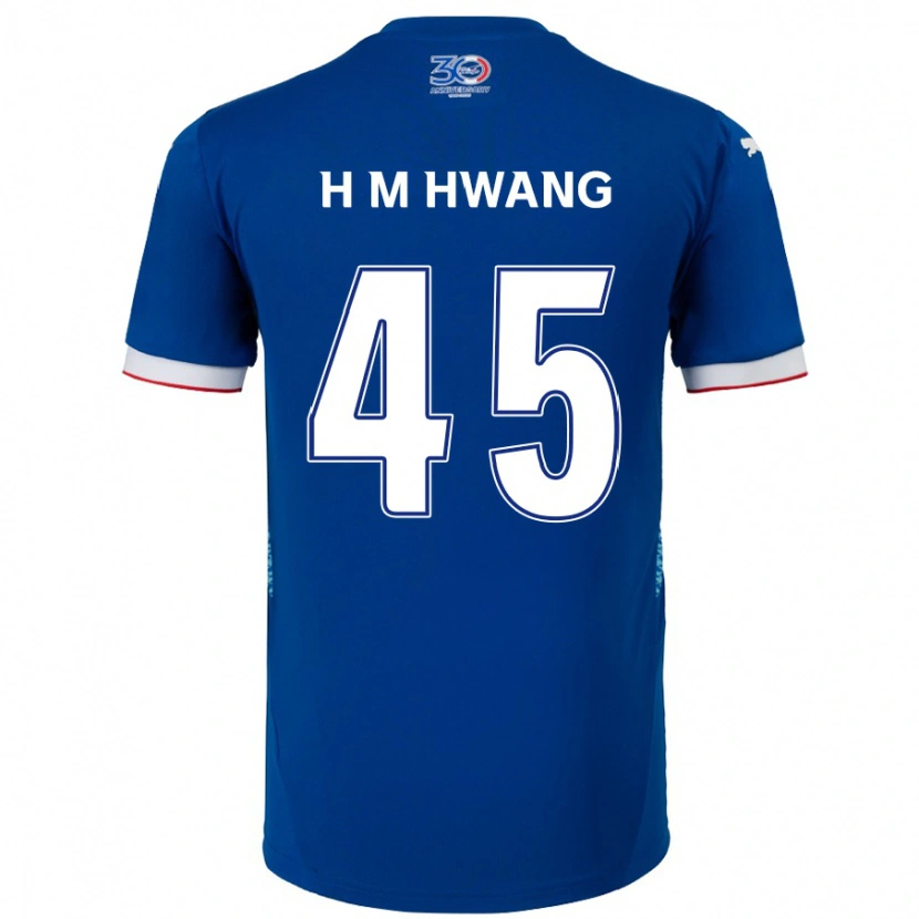 Danxen Kvinnor Myung-Hyun Hwang #45 Kungsblå Vit Hemmatröja Matchtröjor 2025/26 Tröjor T-Tröja