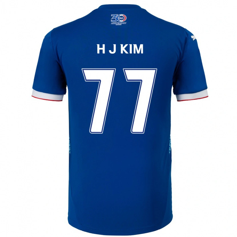 Danxen Kvinnor Ji-Hyun Kim #77 Kungsblå Vit Hemmatröja Matchtröjor 2025/26 Tröjor T-Tröja