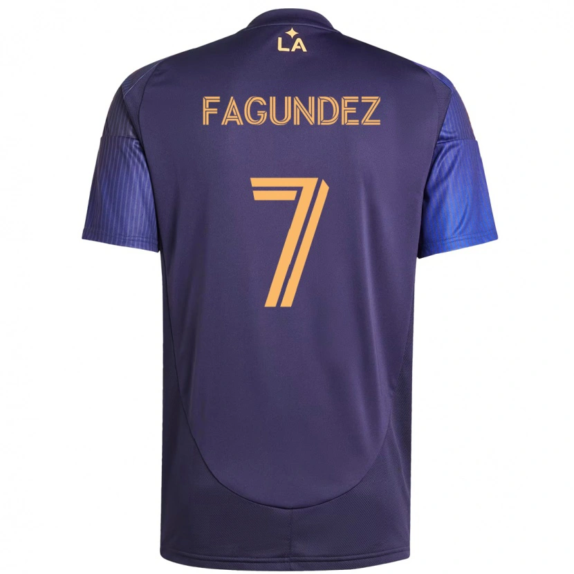 Danxen Kvinnor Diego Fagúndez #7 Lila Blå Bortatröja Matchtröjor 2025/26 Tröjor T-Tröja