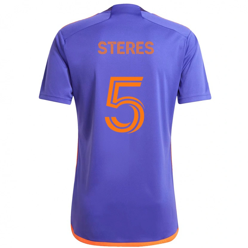 Danxen Kvinnor Daniel Steres #5 Lila Orange Bortatröja Matchtröjor 2025/26 Tröjor T-Tröja