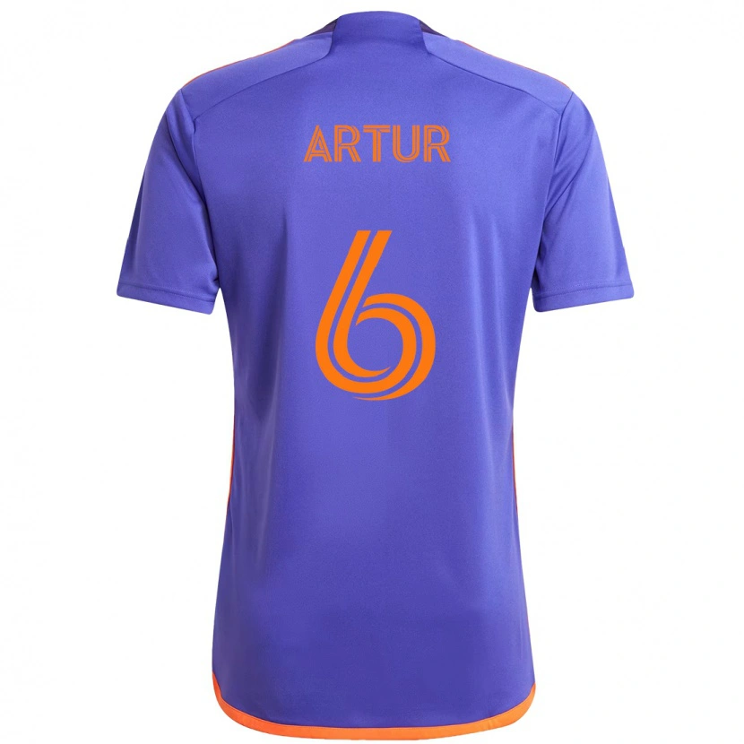 Danxen Kvinnor Artur #6 Lila Orange Bortatröja Matchtröjor 2025/26 Tröjor T-Tröja